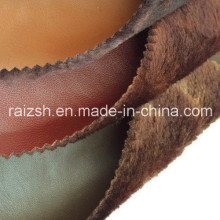 Tissu en caoutchouc en cuir PU Long Pile pour le vêtement Warmfashion